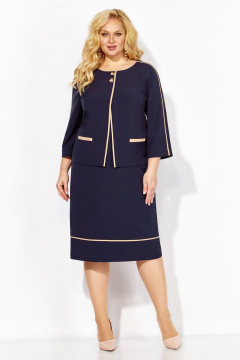 Платье Линия Л Б-2094 темно-синий - фото 1