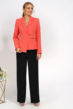 Брюки, жакет Alani Collection 2055 коралл-черный - фото 2