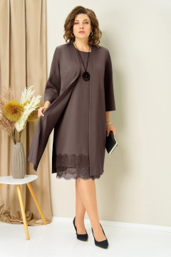 Жакет, платье VOLNA 1459 светлый_шоколад - фото 4