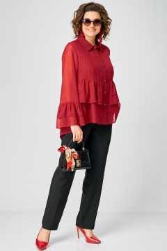 Блуза EVA GRANT 7221 красный - фото 4
