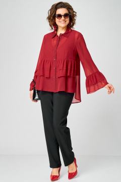Блуза EVA GRANT 7221 красный - фото 2