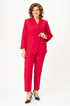 Брюки, жакет Vilena 1092 красный - фото 5