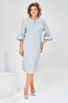 Платье Romanovich Style 1-2809 голубой/штрихи - фото 5