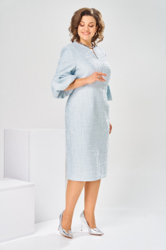 Платье Romanovich Style 1-2809 голубой/штрихи - фото 4