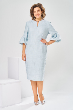 Платье Romanovich Style 1-2809 голубой/штрихи - фото 1