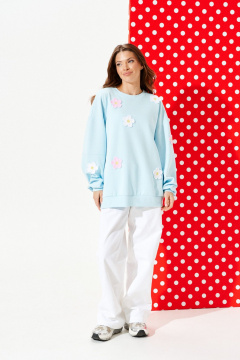 Свитшот ELLETTO LIFE 3946 голубой - фото 2