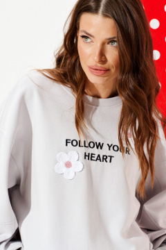 Свитшот ELLETTO LIFE 3947 серый - фото 5