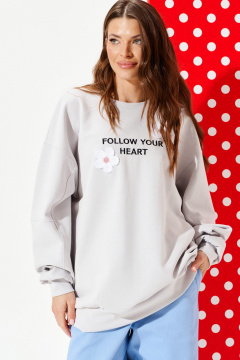 Свитшот ELLETTO LIFE 3947 серый - фото 3