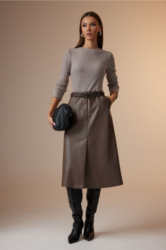 Платье N.O.W. 1654 коричневый - фото 4