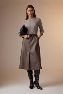 Платье N.O.W. 1654 коричневый - фото 3