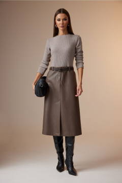 Платье N.O.W. 1654 коричневый - фото 2