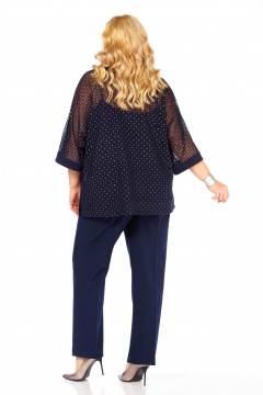 Блуза, брюки, топ Элль-стиль 2420 темно-синий - фото 3
