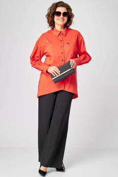 Блуза EVA GRANT 7319 коралл - фото 3