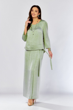 Блуза, брюки ZigzagStyle 626-2 фисташковый - фото 3