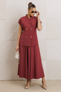 Жилет, юбка Anastasia 1329 клюква - фото 5