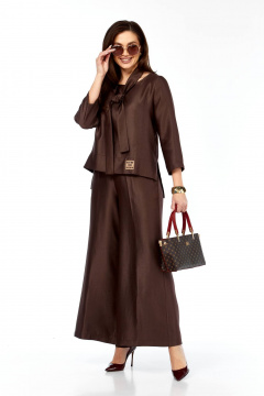 Блуза, брюки Taita plus 2604 шоколад - фото 2