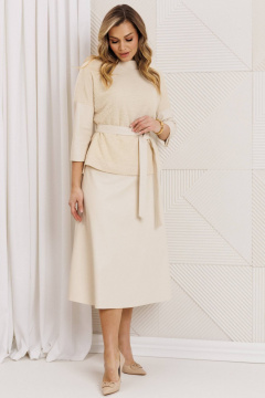 Жакет, юбка Мода Юрс 26-2718 молочный - фото 5