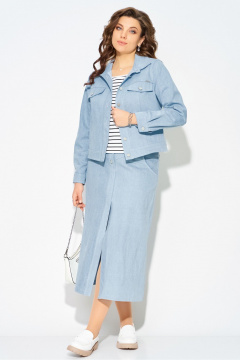 Бомбер, джемпер, юбка Fita 4201 голубой - фото 2