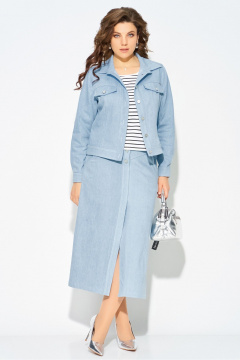 Бомбер, джемпер, юбка Fita 4201 голубой - фото 1