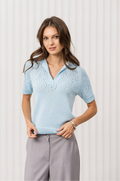 Джемпер Romgil РВ0368-ХЛ2 голубой - фото 3