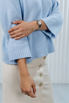 Джемпер Romgil РВ0369-ХЛ2 бледно-голубой - фото 4