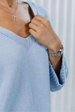 Джемпер Romgil РВ0369-ХЛ2 бледно-голубой - фото 3