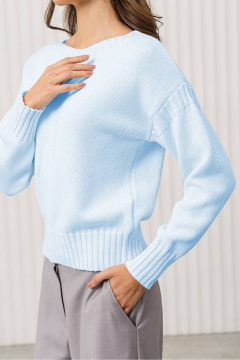 Джемпер Romgil РВ0371-ХЛ2 бледно-голубой - фото 4