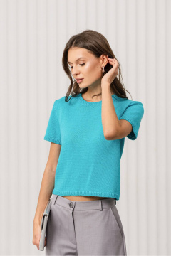 Джемпер Romgil РВ0376-ХЛ2 темно-бирюзовый - фото 4