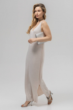 Платье Romgil РВ0384-ХМ2 кремовый, серебро - фото 3