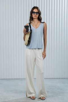 Топ Romgil РВ0385-ХМ2 бледно-голубой, серебро - фото 4