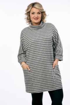 Джемпер OVERYOU М233 серо-черный - фото 2