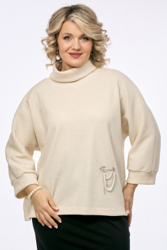 Джемпер, юбка OVERYOU М234 молочно-черный - фото 3