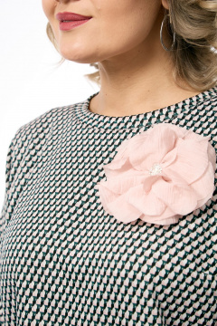 Джемпер, юбка OVERYOU М236 мультиколор_с_изумрудом - фото 4