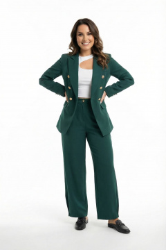 Брюки, жакет AURA otd 9183 изумруд - фото 3