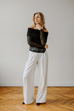 Джемпер, шарф AEQU 220002-black - фото 5