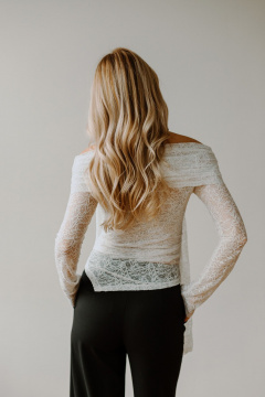 Джемпер, шарф AEQU 220002-white - фото 4