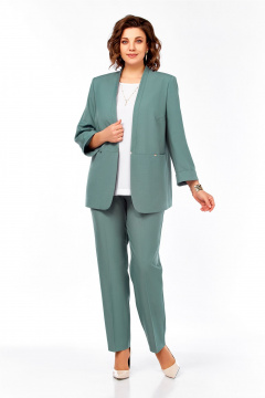 Блуза, брюки, жакет Ольга Стиль С-100 мятный - фото 3