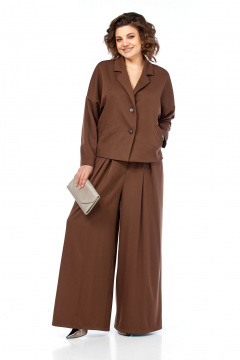 Брюки, жакет Диомант 2148 коричневый - фото 1
