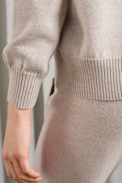 Джемпер Nelva 22923 светло-бежевый меланж - фото 5