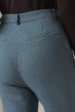 Брюки Nelva 31101 бирюзово-коричневый - фото 5