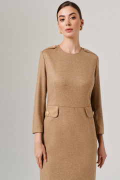 Платье Nelva 51597 кофейно-бежевый - фото 2