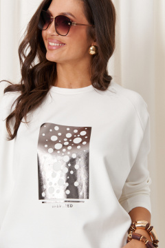 Джемпер Панда 120244 молочный - фото 4