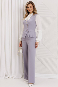 Брюки, жилет Мода Юрс 26-2912 светлая_сирень - фото 1