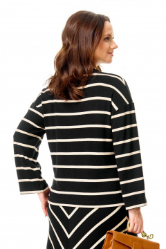 Джемпер T&N 7733 черный_полоска - фото 2