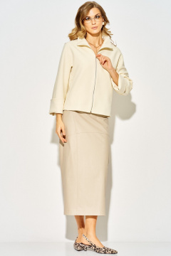 Юбка Laikony L-924 серо-бежевый - фото 5