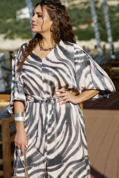 Платье Vittoria Queen 29103 серо-розовый - фото 1