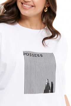 Джемпер Панда 101943 молочный - фото 3