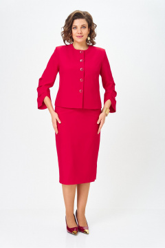 Жакет, юбка Vilena 1126 красный - фото 1