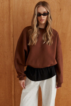 Свитшот 10DENCY 23621 коричневый - фото 1