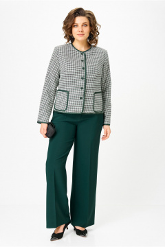 Брюки, жакет Vilena 1127 зеленый+зеленый - фото 1